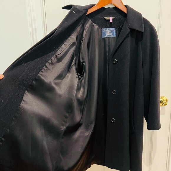 Vintage Burberry London 100% Wool Jacket Peacoat US 14 R Women Rare - Picture 4 of 16